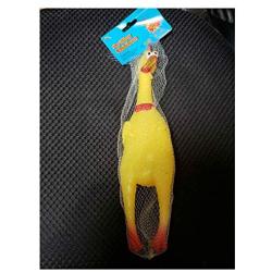 Fun Pet Dog Shrilling Rubber Chicken Chew Sound Squeeze Screaming Toy 12 Inch