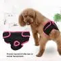 Dog Hygiene Pants Pink Underwear Nappies for Dogs with Incontinence Reusable Cotton Female Pet Sanitary Pants Puppy Physiological Pet Diaper Breathable Pets Briefs (S Black)