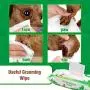 PUPTECK Pet Grooming Wipes for Dogs & Cats - 8.3''x8'' Hypoallergenic Cleaning Wipes for Ears/Eyes/Face/Butt/Paw/Body, Fragrance-Free, Earth-Friendly, 80 Counts per Pack, Multi Packs PUPTECK Pet Grooming Wipes for Dogs & Cats - 8.3''x8'' Hypoallergenic Cleaning Wipes for Ears/Eyes/Face/Butt/Paw/Body, Fragrance-Free, Earth-Friendly, 80 Counts per Pack, Multi Packs