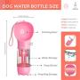 Aynone Pet Water Bottle, Portable Dog Water Bottle Pet Water Bottles for Dogs with Poop Shovel and Garbage Bag for Travelling, Walking, Portable Dog Bowl Water Bottle Capacity 300ml