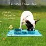 Lattook Collapsible Dog Bowls, Foldable Expandable Cup Dish for Pet Dog Cat Food Water Feeding Portable Travel Bowl, Food Grade Silicone Double Pet Bowl for for Camping, Hiking, Walking, Blue Lattook Collapsible Dog Bowls, Foldable Expandable Cup Dish for Pet Dog Cat Food Water Feeding Portable Travel Bowl, Food Grade Silicone Double Pet Bowl for for Camping, Hiking, Walking, Blue