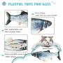 Electric Flopping Fish Cat Toy, USB Rechargeable Realistic Moving Fish Funny Interactive Toy Simulation Fish for Pet Cat Kitten Chewing Kicking Perfect for Having Fun Exerciser Playing
