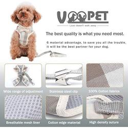 voopet Easy to Put On & Take Off Dog Harness, Puppy Padded Mesh Front Vest with Leash, Adjustable Pets No-Pull Walking Harness with Cute Bows for Small Dogs and Cats