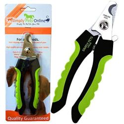 Simply Pets Online Dog Nail Clippers - Stainless Steel Claw Cutters for Dogs with Safety Lock to Avoid Over-Cutting