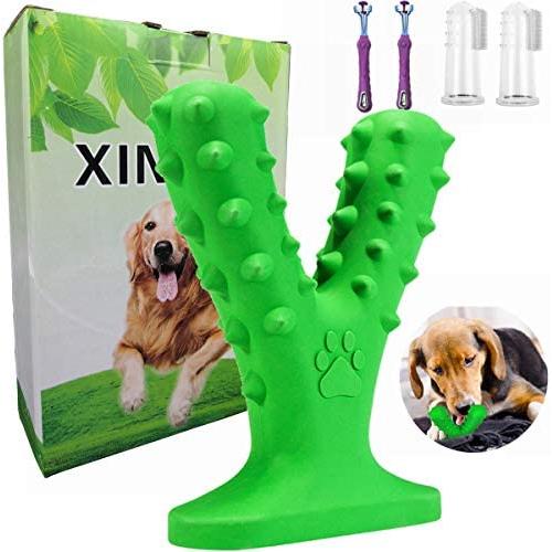 XINKYD Dog Chew Toys,Dog Toothbrush Teeth Cleaning Toys Puppy Brushing Stick Dental Oral Care for Pet…