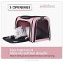 petisfam Pet Carrier for Medium Cats and Small Dogs with Washable Cozy Bed, 3 Doors and Shoulder Strap. Easy to get cat in, Easy to Storage and Escape Proof