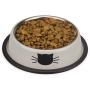 Ureverbasic Cat Bowls Pet Bowl Cat Food Water Bowl with Rubber Base Small Pet Bowl Cat Feeding Bowls Set of 2 (Grey)