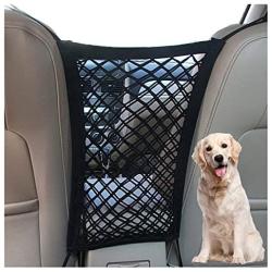 DYKESON Dog Car Net Barrier Pet Barrier with Auto Safety Mesh Organizer Baby Stretchable Storage Bag Universal for Cars, SUVs -Easy Install, Car Divider for Driving Safely with Children & Pets