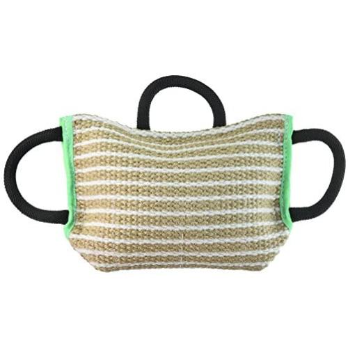 Viper Jute or Synthetic Linen Classic Bite Pillow Tug Toy Reward for Adult Dogs and Puppies