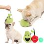 ZARYIEEO Dog Squeaky Chew Toy, 2-in-1 Pear with Cherry Ball Interactive Squeaker Toy for Chewers, Durable Stuffed Plush Fruit Shaped Squeak Ball for Small Medium Large Dogs, IQ Snuffling Toy for Pet