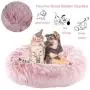 Calming Bed for Dogs Cats - Faux Fur Donut Cuddler Dog Beds for Medium Dogs, Modern Soft Plush Round Pet Bed, Indoor Heated Dog Beds Marshmallow Cat Bed, Gifts for Dogs Cats