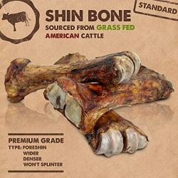 USA Beef Standard and Craft Cut Shin Bone, Long Lasting Meaty Aggressive Chewers Treat for Dogs (Standard Cut, 3 Pack)