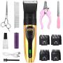 Dog Shaver Clippers Grooming Kit, Professional Electric Pet Clipper with LED Display 5-Speed Low Noise Rechargeable Cordless Pet Hair Trimmer for Small Medium Large Dogs & Cats