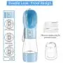 Dioxide Portable Dog Water Bottle Dispenser,2 in 1 Pet Water and Food Bottle Leak Proof for Pets Outdoor Walking, Hiking, Travel,Food Grade Plastic (Blue) Dioxide Portable Dog Water Bottle Dispenser,2 in 1 Pet Water and Food Bottle Leak Proof for Pets Outdoor Walking, Hiking, Travel,Food Grade Plastic (Blue)
