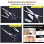 Mxcudu Professional Dog Grooming Scissors Set, 5 Pcs Pet Grooming Scissor with Straight Scissor, Thinning Scissor, Curve Scissor, Stainless Steel Comb