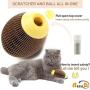 ARELLA Catnip Football Toy for Cats Catnip Refillable Scratcher Ball Kittys Faithful Playmate Reduce Obesity and Loneliness CSB06BR