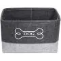 Geyecete Dog Toys Storage Bins Felt pet Baskets,Dog Toy Box Large with Designed Metal Bone-Shaped Handle,Organizer Storage Basket Stitching Geyecete Dog Toys Storage Bins Felt pet Baskets,Dog Toy Box Large with Designed Metal Bone-Shaped Handle,Organizer Storage Basket Stitching