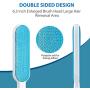 HESLAND Pet Hair Remover, Dog Cat Hair Remover with Self-Cleaning Base for Furniture, Couch, Clothing, Car Seat, Upgraded Reusable Pet Hair Remover Brush, Travel Size Included