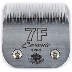 Furzone Detachable Ceramic Blade - Size 7F Blade 1/8'', Made of High-Tech Ceramic Materials, Compatible with Most Andis, Oster, Wahl A5 Clippers