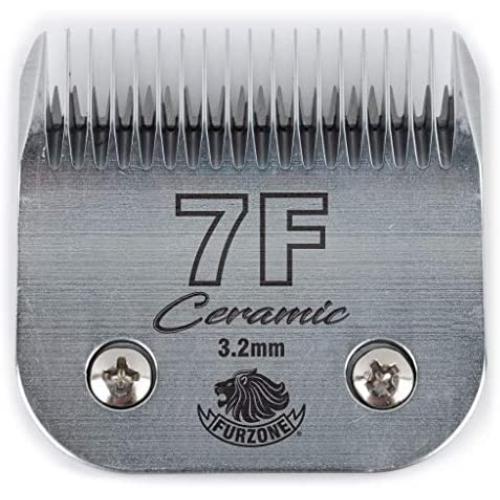 Furzone Detachable Ceramic Blade - Size 7F Blade 1/8'', Made of High-Tech Ceramic Materials, Compatible with Most Andis, Oster, Wahl A5 Clippers