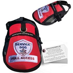 Premium Service Dog Mesh Harness Vest - Includes 5 Federal Law Cards