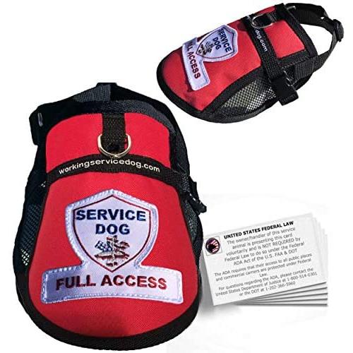 Premium Service Dog Mesh Harness Vest - Includes 5 Federal Law Cards