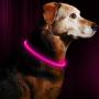 Domi USB Rechargeable LED Dog Collar - Light Up Dog Collars Glow in The Dark Dog Collars Adjustable TPU/Silicone Led Collars Keep Your Pets Be Seen & Be Safe