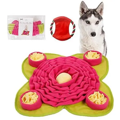 Snuffle Mat，Dog Puzzle Toys，Snuffle Mat for Dogs Rainbow Medium Small Pet Machine Washable Indoor Game Feed Treat Food Interactive Dispensing