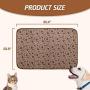 Waterproof Dog Food Mat Non-Slip - 2 Pack Dog Bowl Mat Absorbent Pet Feeding Mats Washable Pee Pads for Puppies Cats, Bone & Paw Pattern 35.4'' X 23.6''