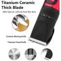 Yangmani Dog Clipper,Pet Hair Trimmer Kit,5 Level Speed Adjustable Rechargeable Pet Grooming Tool Set,Low Noise Electric Hair Clippers Set with 3/6/9/12mm Limit Good