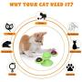 Fashion&cool Cat Toys, Windmill Cat Toy Interactive Turntable with Suction Cup and Soft Silicone Scratch Brush, Cat Catnip Toy for Indoor Cats Perfect for Cat Grooming Massage Playing