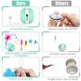 Interactive Cat Toys Ball with Colorful Light & Bird Sound - USB Charging Automatic Irregular 360 Degree Self Rotating Ball - 5 Replacement Feathers Robotic Cat Toy for Indoor Cats Kitten
