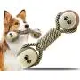 ossenberg Dog Rope Toy for Medium and Large Dogs, Chew Rope Toys with Tennis Balls Teething Cleaning and Training ,Nearly Indestructible Cotton Rope Tennis Dog Toy ossenberg Dog Rope Toy for Medium and Large Dogs, Chew Rope Toys with Tennis Balls Teething Cleaning and Training ,Nearly Indestructible Cotton Rope Tennis Dog Toy