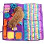 LFOZ Pet Dog Snuffle Mat Pet Sniffing Training Blanket Detachable Fleece Pads Dog Mat Relieve Stress Nosework Puzzle Toy Pet Nose Pad