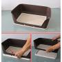 DAN Portable Plastic Fenced Toilet Potty Pee Training Tray Litter Box for Dog Puppy Pet