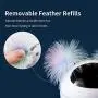 HIPIPET Automatic Cat Laser Toys Interactive Kitten Toy for Indoor Cats Random Rotating Smart On/Off Robotic Electronic Cat Toy Low Noise Battery Powered