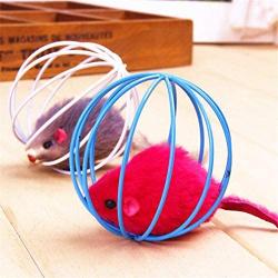 Pudwy Pet Supply Rat in Cage Pet Cat Dog Interactive Ball Toy Cat Mouse Toys