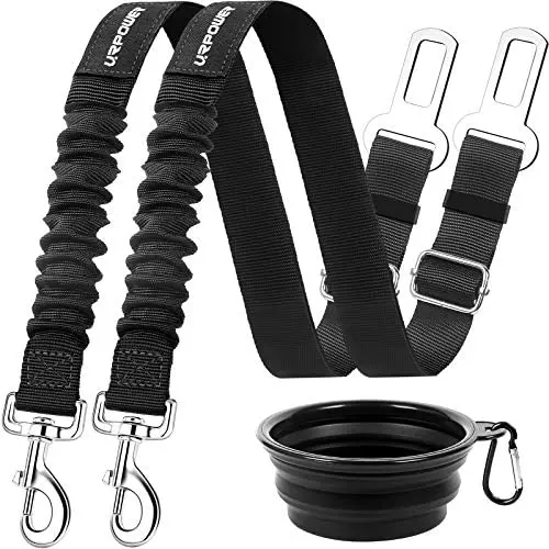 URPOWER Upgraded Dog Seat Belt 2 Pack Dog Car Seatbelts Adjustable Pet Seat Belt for Vehicle Nylon Pet Safety Seat Belts Heavy Duty & Elastic & Durable Car Seat Belt for Dogs, Cats and Pets URPOWER Upgraded Dog Seat Belt 2 Pack Dog Car Seatbelts Adjustable Pet Seat Belt for Vehicle Nylon Pet Safety Seat Belts Heavy Duty & Elastic & Durable Car Seat Belt for Dogs, Cats and Pets
