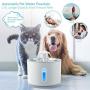 Rxan Cat Water Fountain Stainless Steel Top 2.4L Automatic Electric Pet Water Fountain Cat/Dog Drinking Dispenser with Filter