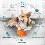 WLHOPE Squeaky Dog Chew Ball Dog Rubber Football Toy for Cast Throwed Training of Medium and Large Dogs Help Dogs Relieve Boredom and Regulate Emotions (Orange)