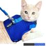 Downtown Pet Supply Cat Vest Harness and Leash Combo with Added Safety Features to Make it Escape Proof for Small, Medium, Large Cats and Small Dogs/Puppy (Available in Blue and Black)
