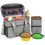 Dog Travel Bag, Dog Luggage with 2 Collapsible Slow Feeder Bowls, 2 Food Storage Containers, Pet Supplies Tote Organizer for Large Dogs, Puppy ( 21L, 15 x 7 x 12” ) Dog Travel Bag, Dog Luggage with 2 Collapsible Slow Feeder Bowls, 2 Food Storage Containers, Pet Supplies Tote Organizer for Large Dogs, Puppy ( 21L, 15 x 7 x 12” )
