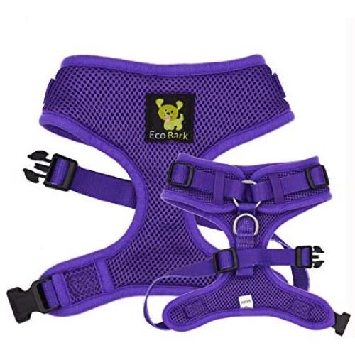 Dog Harness Adjustable No Pull Soft Padded Mesh Eco-Friendly No Choke Control Made for XS Small Medium Large XL Walking for Dogs and Puppies
