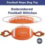 Pets First NCAA Miami Hurricanes Football Dog Toy, Tough Quality Nylon Materials, Strong Pull Ropes, Inner Squeaker, Collegiate Team Color Pets First NCAA Miami Hurricanes Football Dog Toy, Tough Quality Nylon Materials, Strong Pull Ropes, Inner Squeaker, Collegiate Team Color