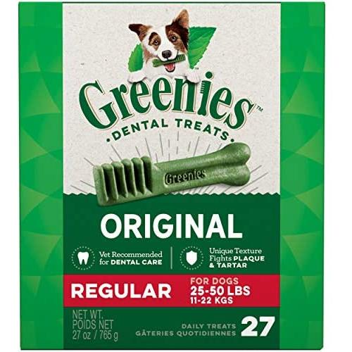 Greenies Original Regular Natural Dental Dog Treats (25 - 50 Lb Dogs)