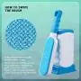 Pet Hair Remover Brush -lint Remover for pet Hair -pet hair remover for furniture -Animal Hair Removal Tool-Double-Sided Lint Brush with Self-Cleaning Base -Removes Dog Cat Fur from Clothing Furniture