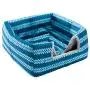 Hollypet Self-Warming 2 in 1 Foldable Comfortable Triangle Cat Bed Tent House, Moire