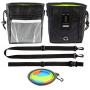 REOUITA Dog Treat Training Pouch,Puppy Treat Bag with Waist Belt Shoulder Strap Metal Clip Collapsible Dog Bowl,Three Wearing Methods, Easy to Carry - Pet Snacks, Dog Toys, Personal Belongings