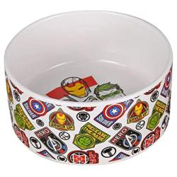 Marvel Comics Spiderman and Avengers Ceramic Dog Bowls, 6-Inch | Ceramic Dog Bowl With Official Marvel Logo | Medium Dog Food Bowl or Water Bowl for Dry and Wet Food |3.5 Cups 28 oz