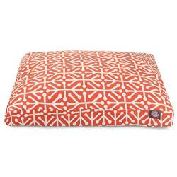 Orange Aruba Large Rectangle Indoor Outdoor Pet Dog Bed With Removable Washable Cover By Majestic Pet Products